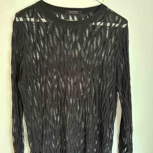 All Saints Black Cotton Sweater, Woman's size 10, Mint condition